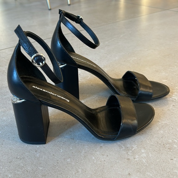 Alexander Wang ankle strap block heel sandals. - Picture 2 of 4